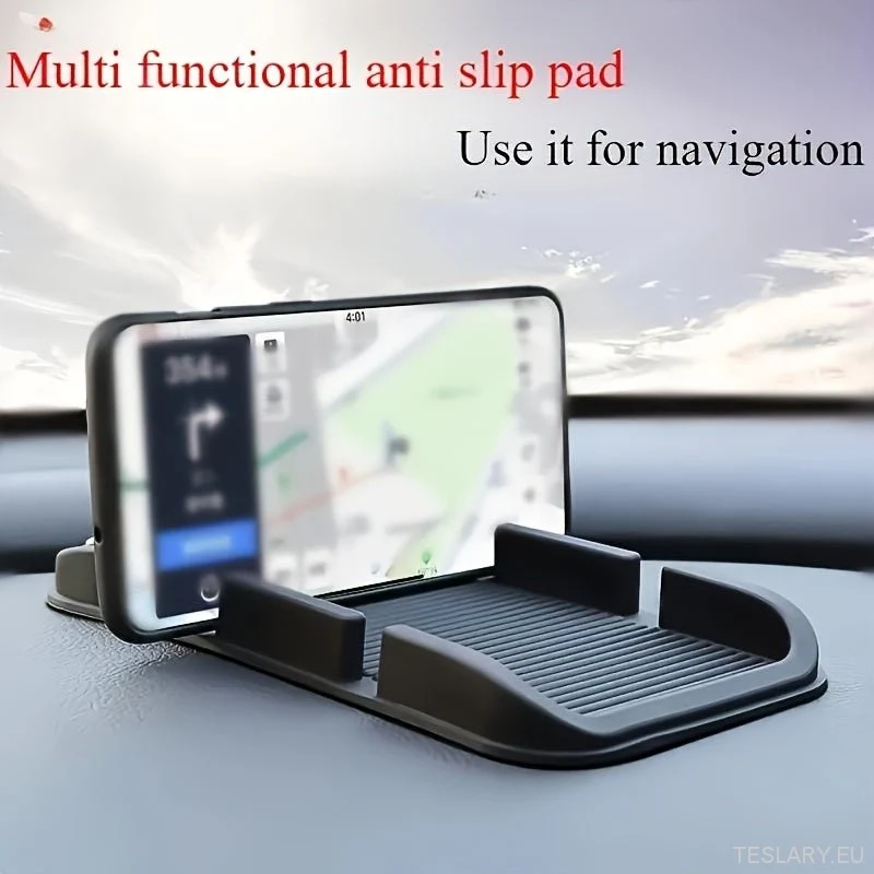 Tapete de painel de silicone em PVC, suporte para celular não deslizamento, GPS, caixa de armazenamento de chaves e óculos...
