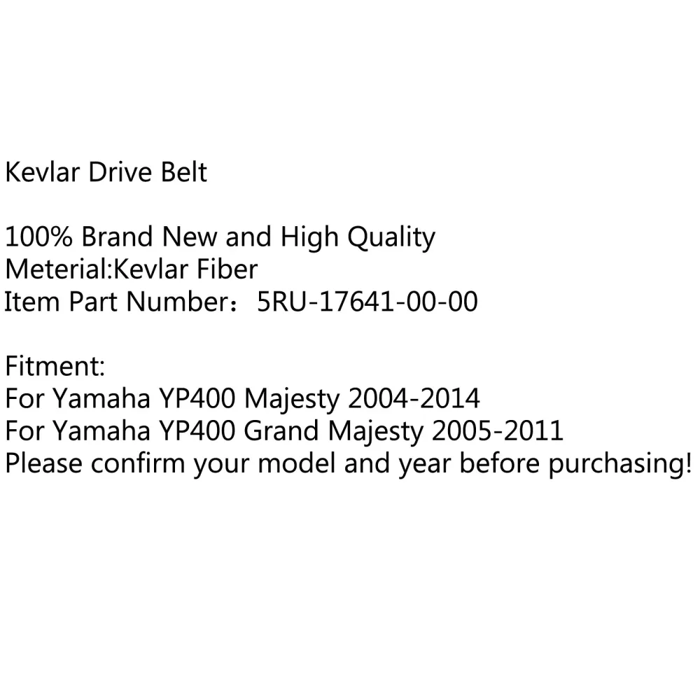 2004-2014 Yamaha YP400 Majesty Transmission Belt Premium Drive Belt 5RU-17641-00-00 Generic