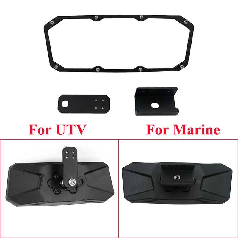 Espelho central da vista traseira UTV para Polaris Ranger 570 570 900 S 1000 XP 2017-2022 Genérico