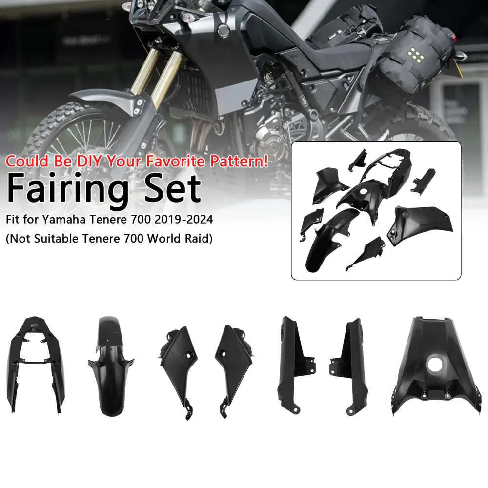2019-2024 Yamaha Tenere 700 injeção de carenagem de carroceria não pintada