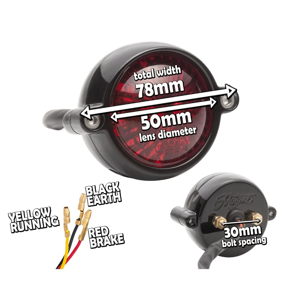 Farolim traseiro Moto LED preto Eldorado