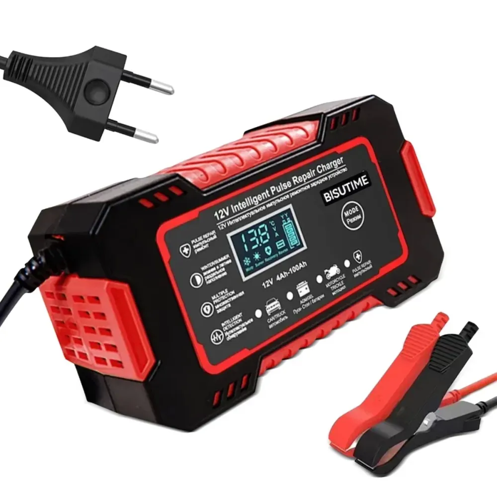 Carregador Bateria 12V 6A Inteligente Bivolt LCD Reparo Auto