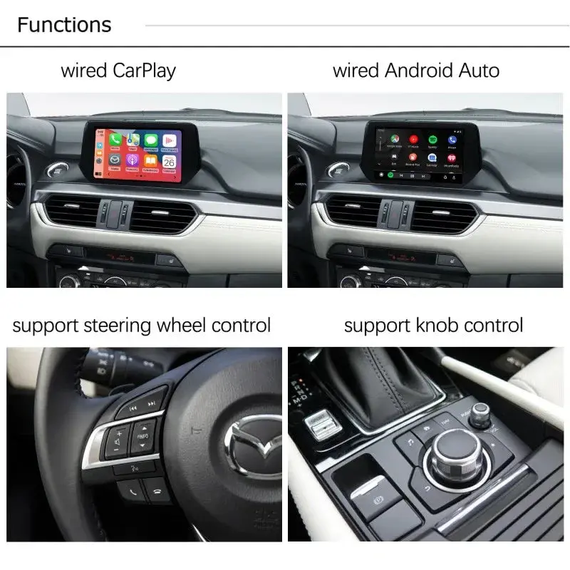 CarPlay & Android Auto Mazda MZD CX-3 CX-5 CX-9 MX-5 2 3 6