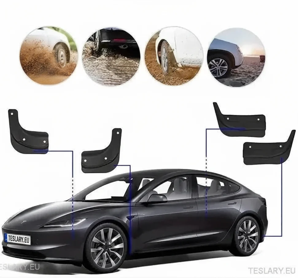 Tesla 3 Highland Anti Splash Fender Liners (retalhos de lama)