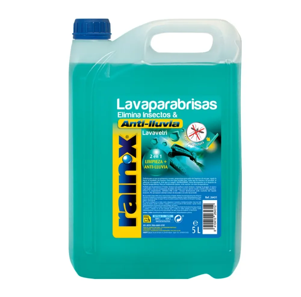 Limpa Pára-brisas de Verão com Eliminador de Insectos e Anti-Chuva "Rain-X" 5L