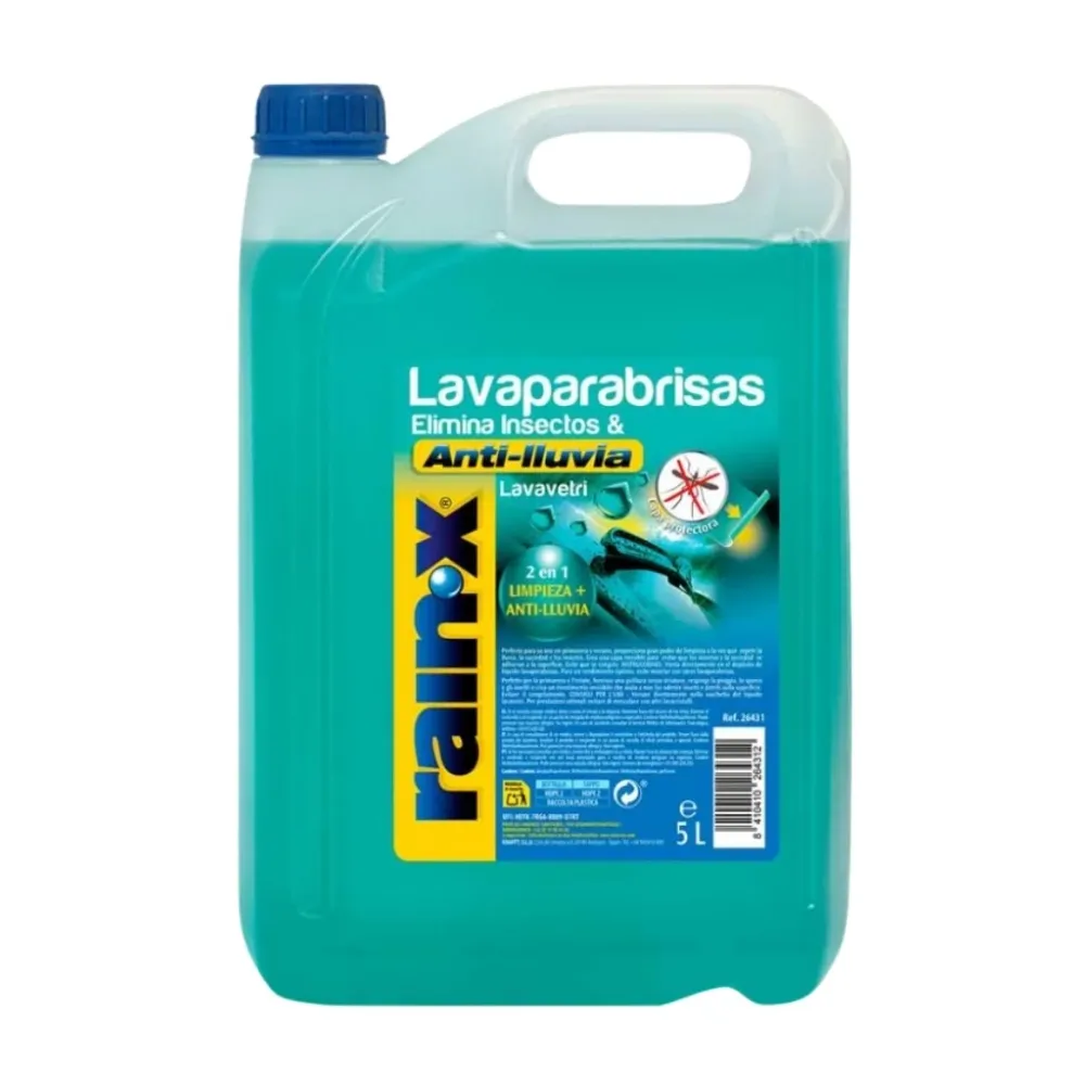 Limpa Pára-brisas de Verão com Eliminador de Insectos e Anti-Chuva "Rain-X" 5L