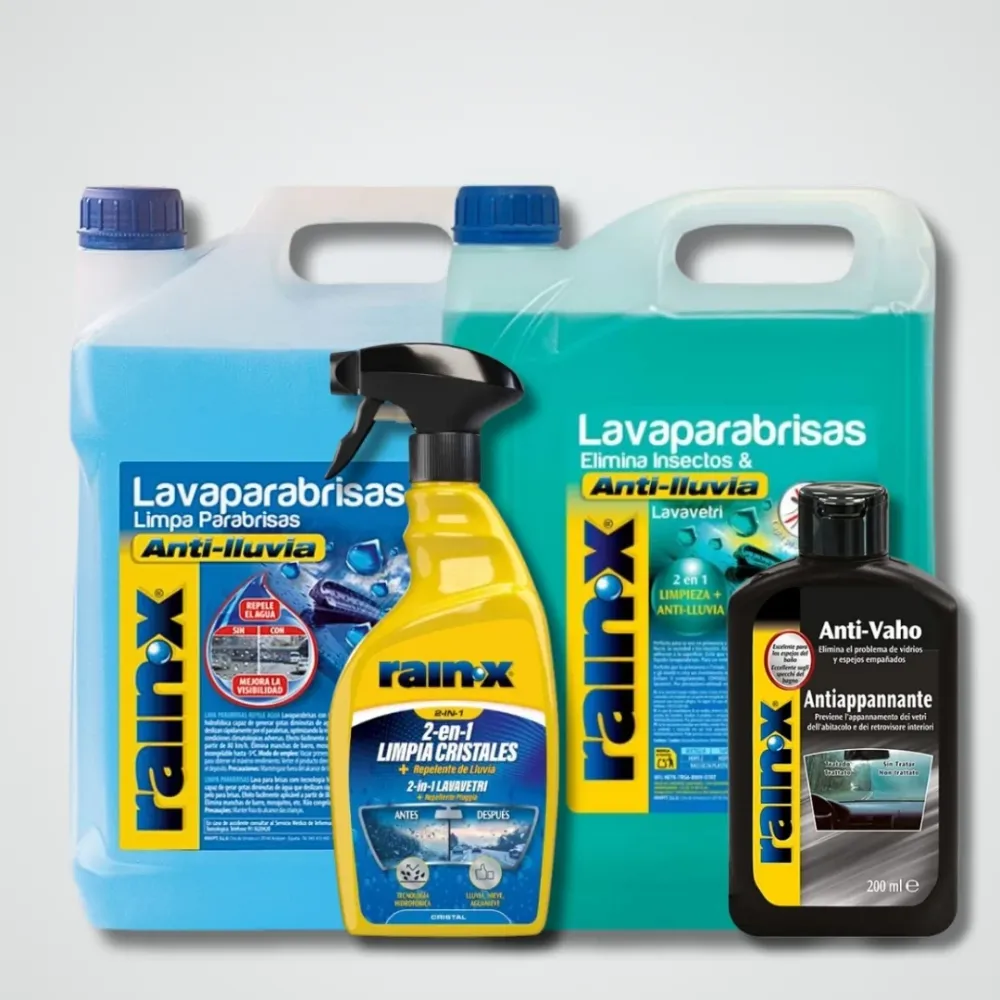 Limpa Pára-brisas de Verão com Eliminador de Insectos e Anti-Chuva "Rain-X" 5L