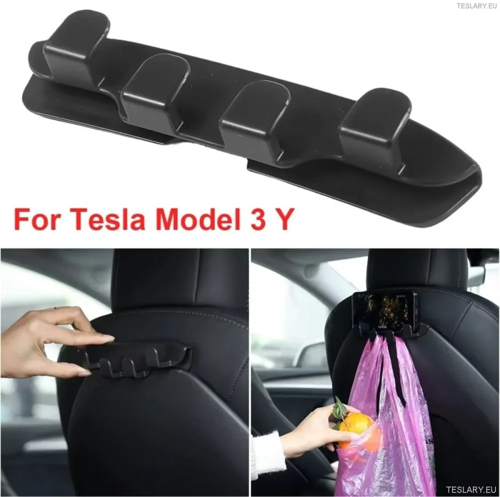 Tesla Modelo 3/Y Ganchos Multi para traseiro do motorista e/ou assentos de passageiro