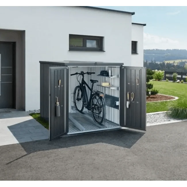 Biohort – MiniGarage Cinzento escuro metálico (145 x 203 x 150 cm)