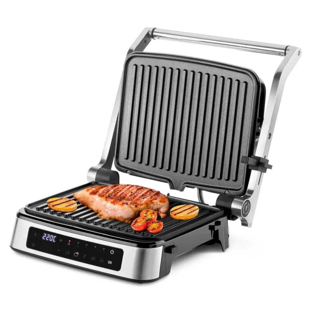 Grelha digital Everest com placas antiaderentes