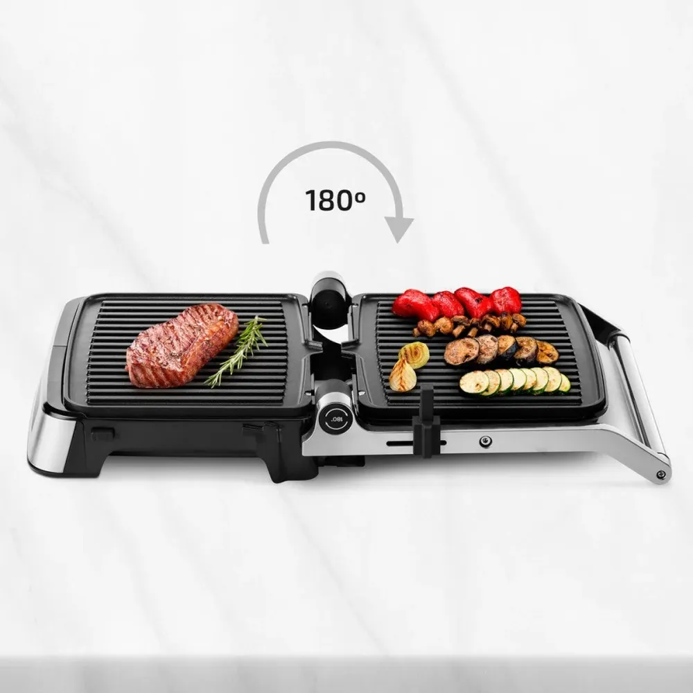 Grelha digital Everest com placas antiaderentes