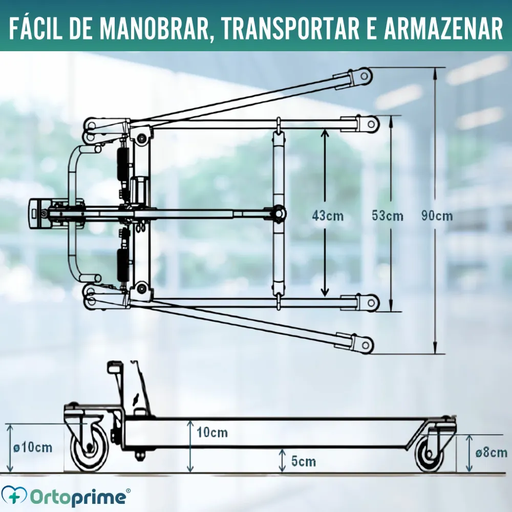 Grú Elétrica para Transporte de Pacientes | Sem Arnês