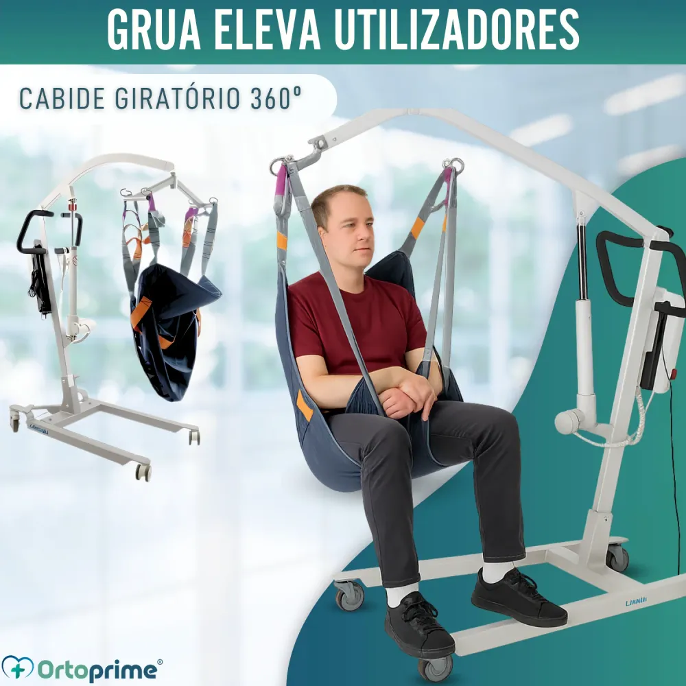 Grú Elétrica para Transporte de Pacientes | Sem Arnês