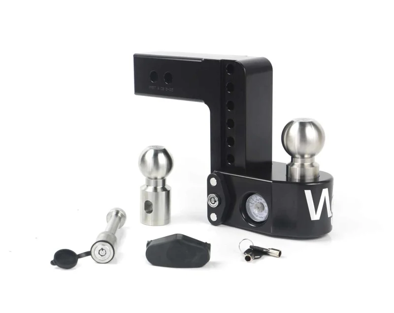 Weigh Safe 6in Drop Hitch w/Built- Scale & 2.5in Shank (8K/18.5K GTWR) w/WS05 - Black Cerakote