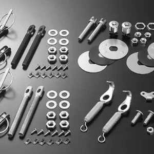 Cusco Body Pins Hood Aluminum-Black, Universal