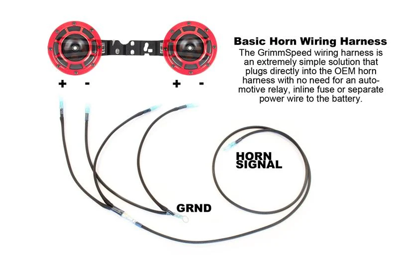GrimmSpeed 02-14 Subaru WRX/STI Hella Horn Wiring Harness