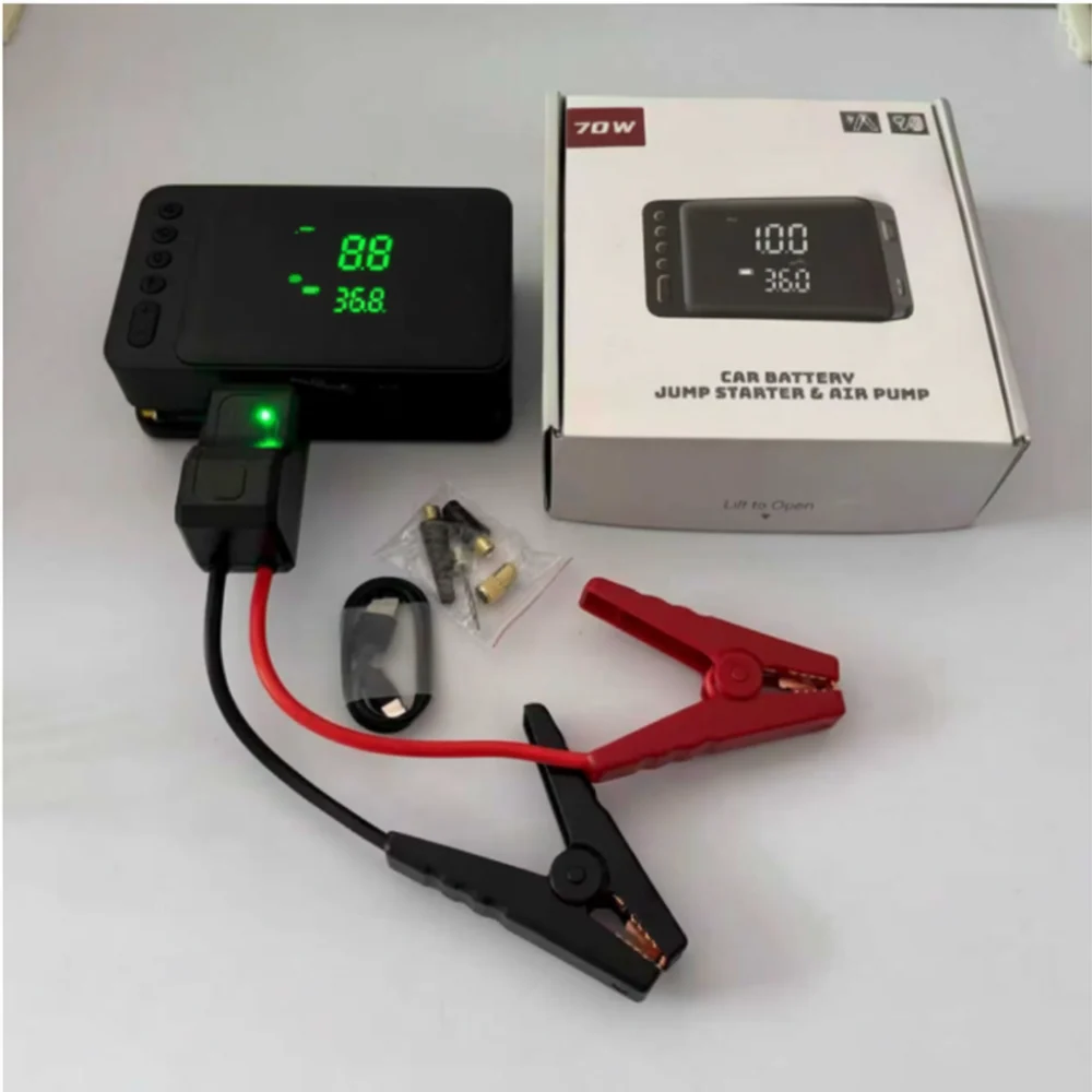 Arrancador Automático Portátil Compressor de Ar Bateria Externa