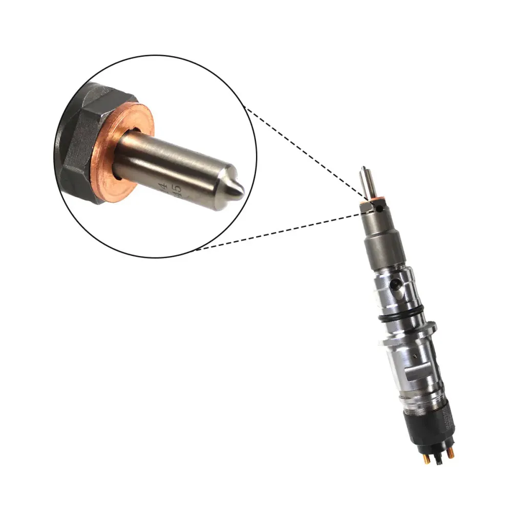 Injetor de combustível diesel de 6 pces com tubo 0445120050 para dodge ram 2500 3500 cummins 6.7l 2007-2012