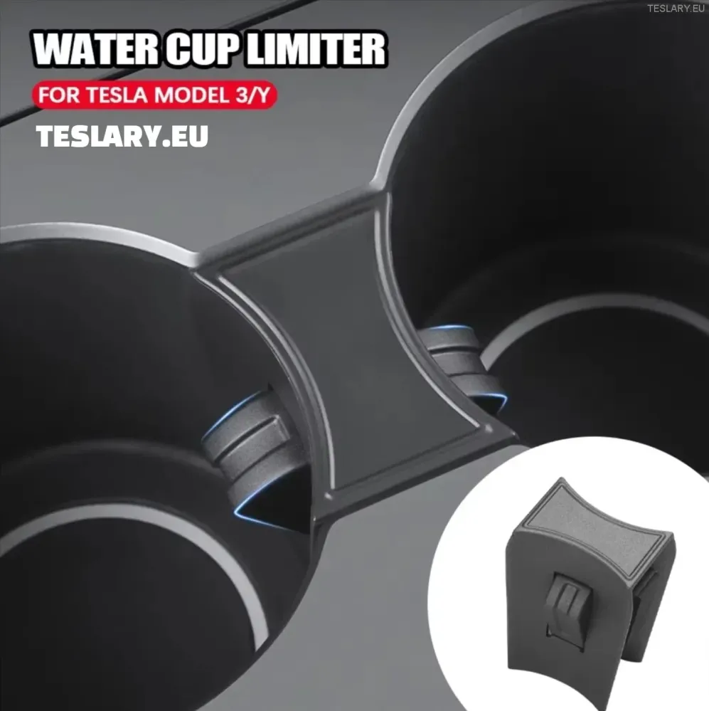 Tesla Modelo 3/Y Center Console Cup Limiter para parar de derramamentos