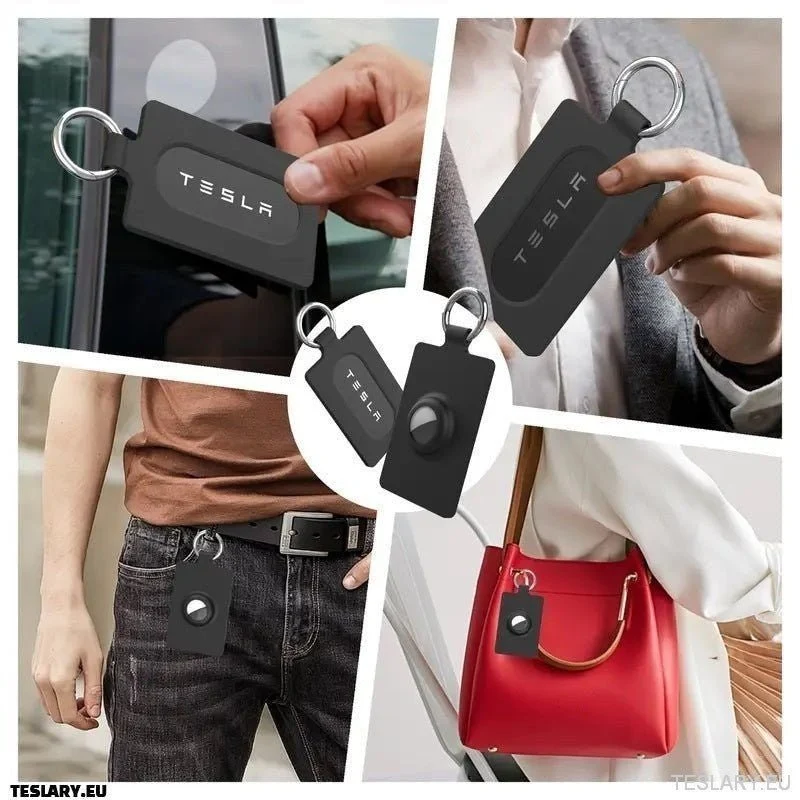 Caso do suporte do cartão de silício para Apple Airtag & Tesla Key Card