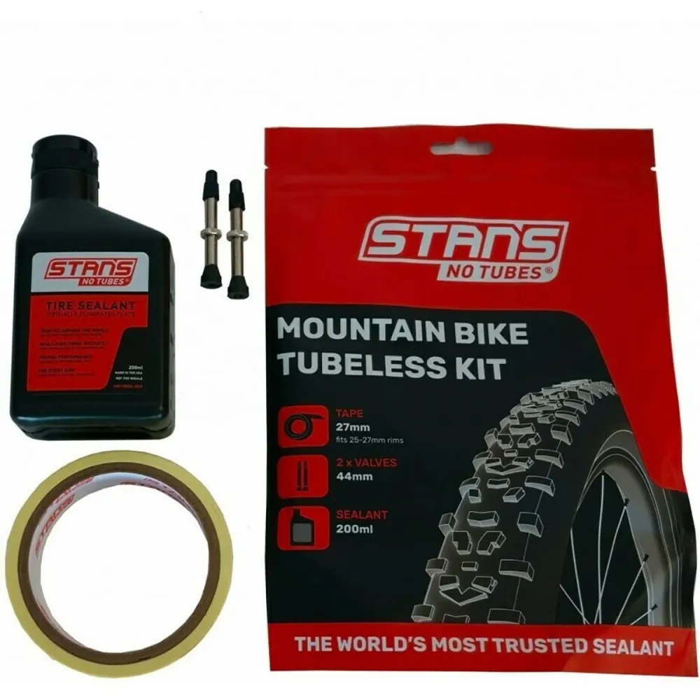 STAN'S ALL MOUNTAIN Tubeless Kit 30 mm Válvulas 44mm + Fluido preventivo (200 ml)