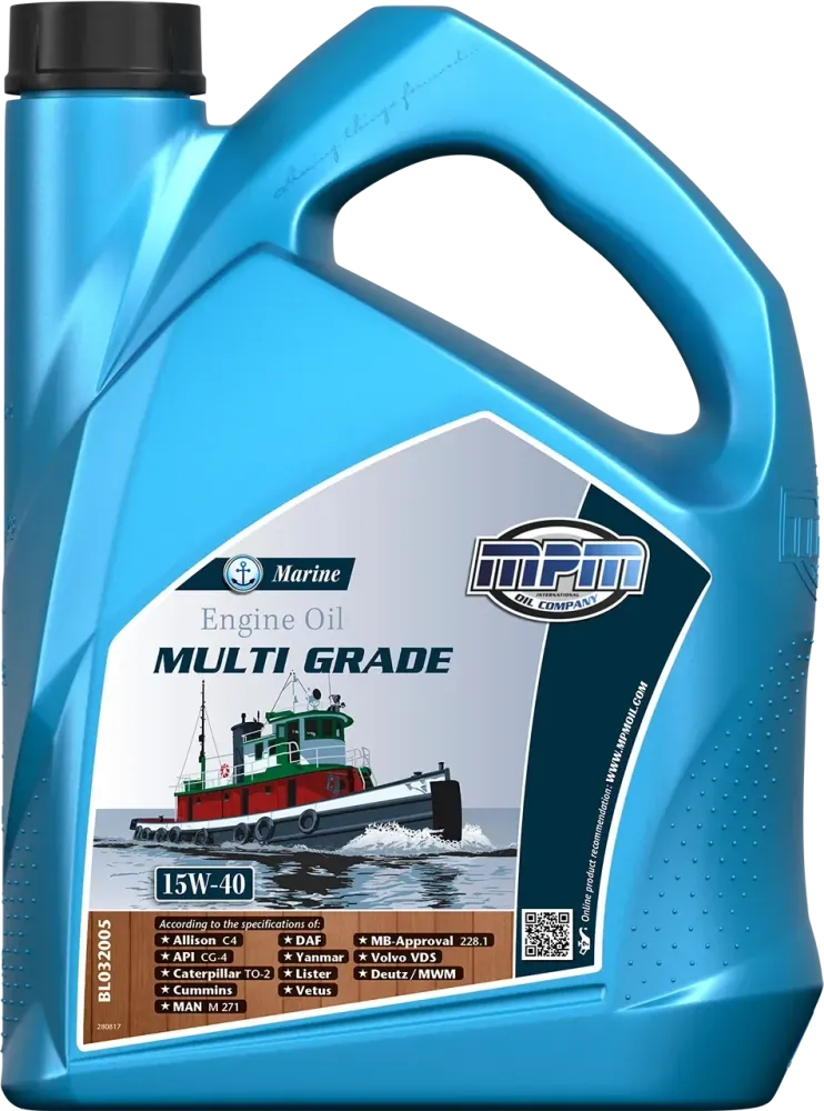 Óleo de motor marítimo MPM multigrau 15W-40 HPE 5 litros