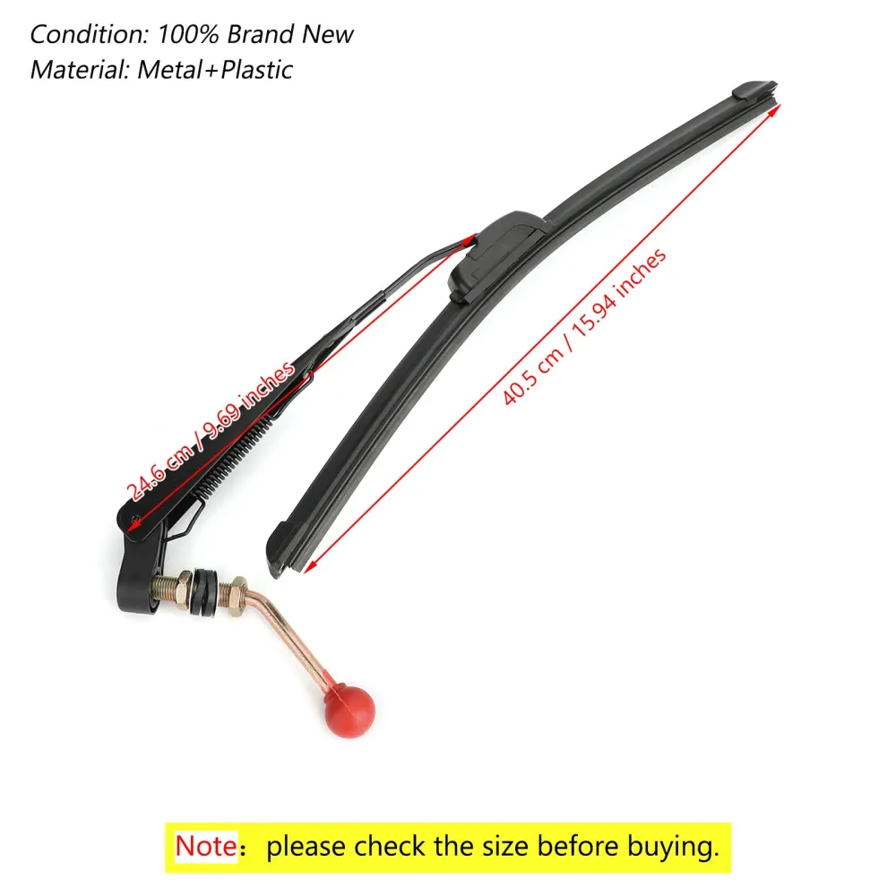 UTV Manual Manual Operado à Mão do Windshield Wiper Borracha Blade para Can AM Polaris Ranger genérico