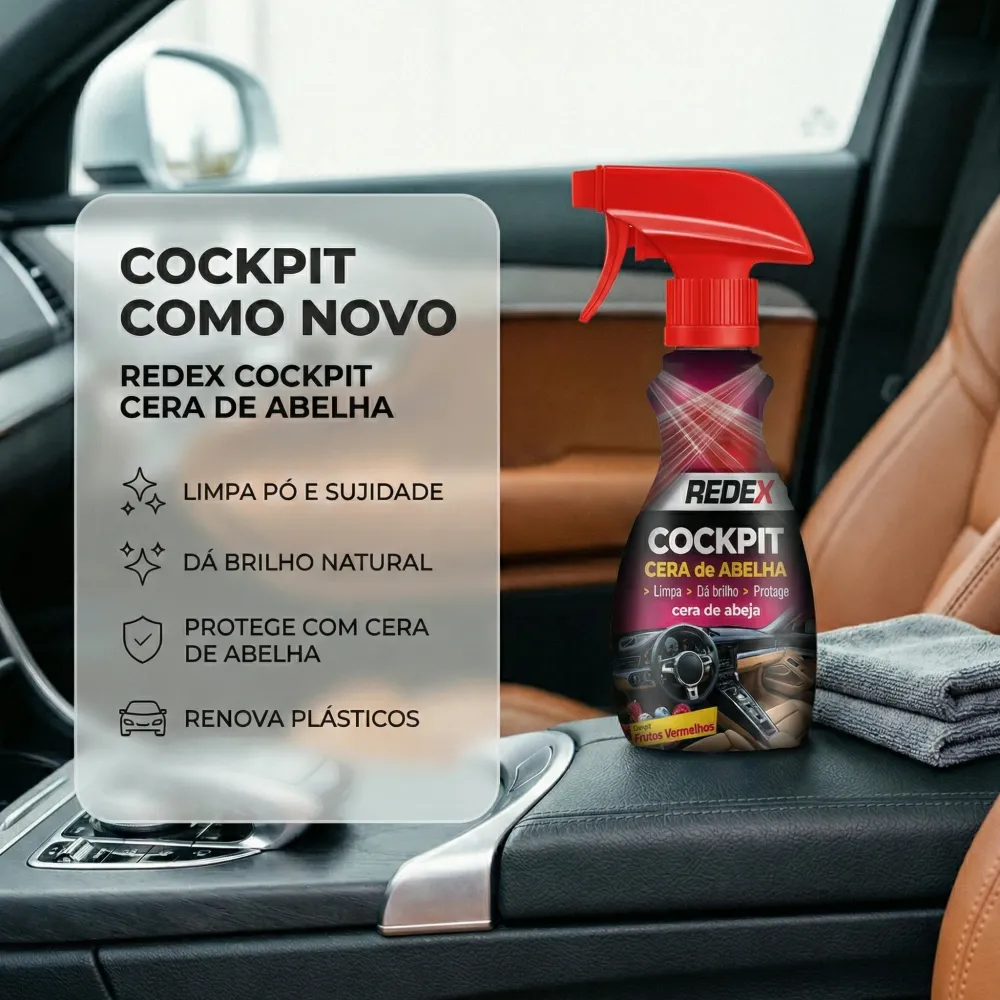 Redex Cockpit Cera de Abelha 500ml — Frutos Vermelhos