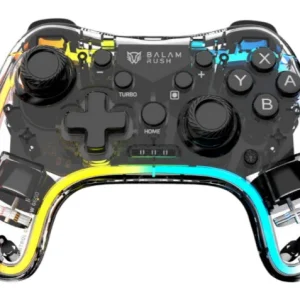 Balam Rush BR-940467 mando y volante Transparente Bluetooth Gamepad Digital Android, Nintendo Switch Lite, Nintendo Switch...