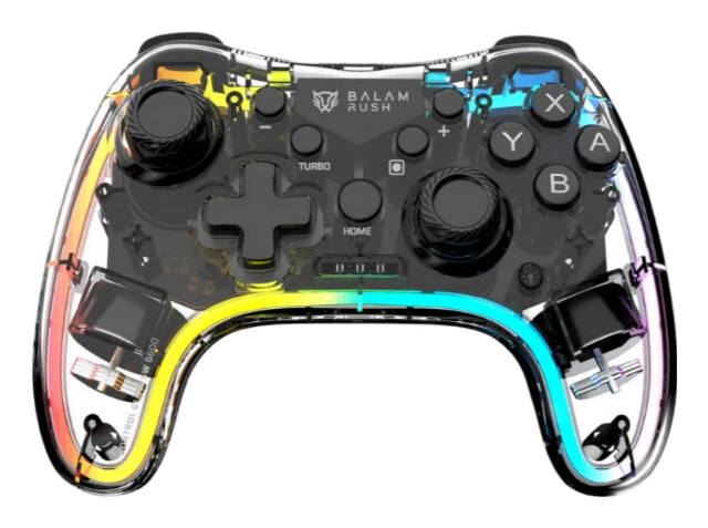 Balam Rush BR-940467 mando y volante Transparente Bluetooth Gamepad Digital Android, Nintendo Switch Lite, Nintendo Switch...
