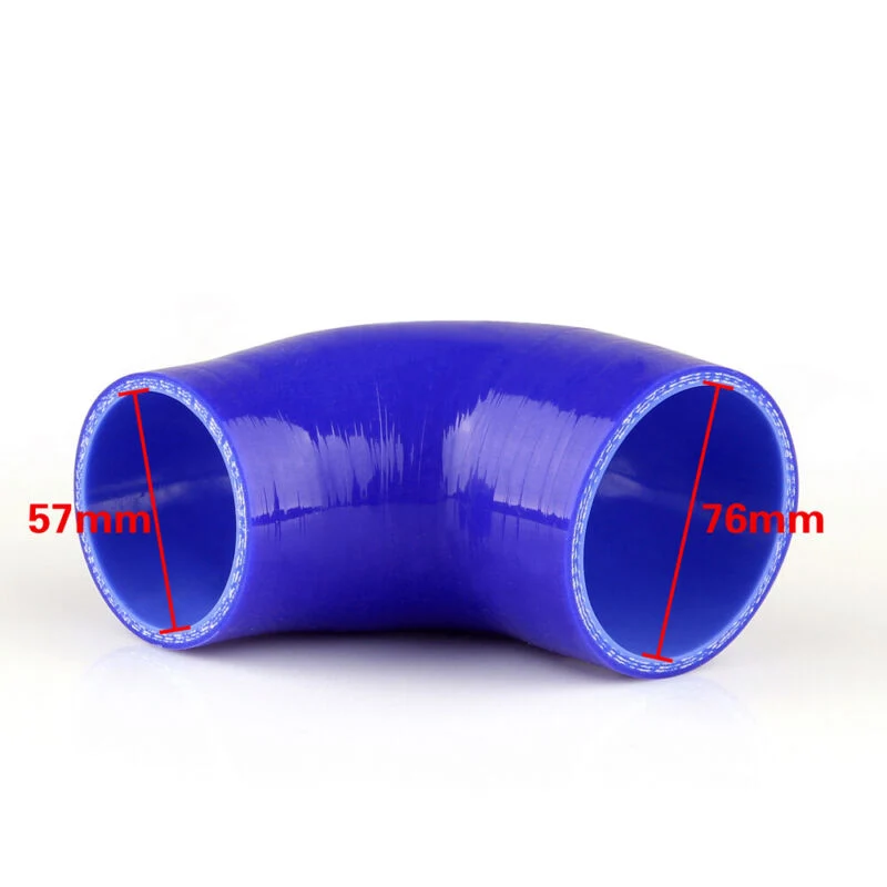 Cotovelo 90 grau 57 mm 76mm de couplador de mangueira de silicone 76 mm ingestão de turbo