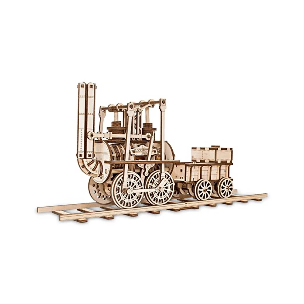 Modelo de locomotiva de madeira Eco-Wood-Art