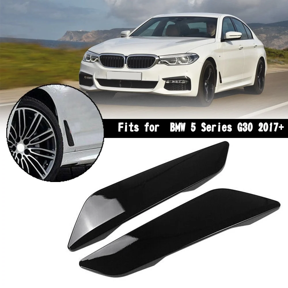 Tampa de capa de ventilação lateral de ar de ar preto brilhante para BMW 5 Series G30 2017+