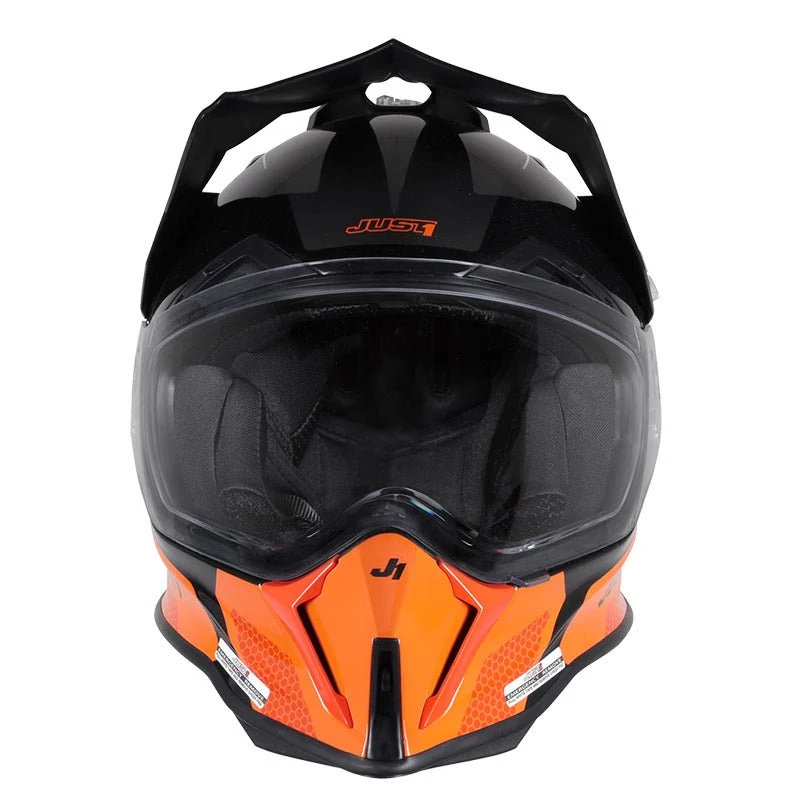 Just1 Casco Moto J14-F ELITE NARANJA NEGRO