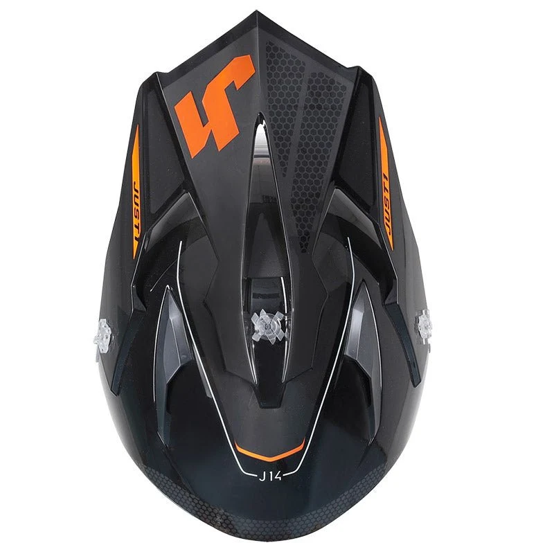 Just1 Casco Moto J14-F ELITE NARANJA NEGRO