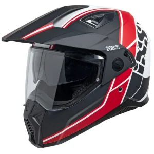 IXS Casco De Calle Enduro 208 2.0 Negro Matte Rojo