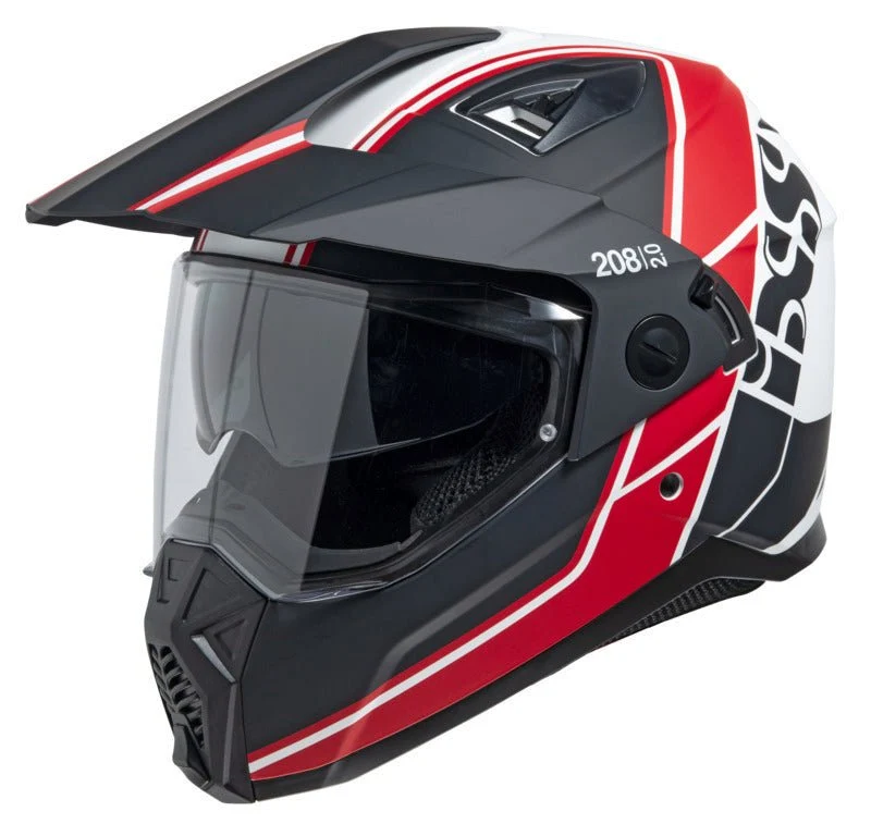 IXS Casco De Calle Enduro 208 2.0 Negro Matte Rojo