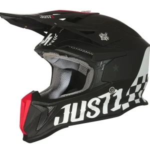 Just1 Casco Moto J18-F OLD SCHOOL BLACK
