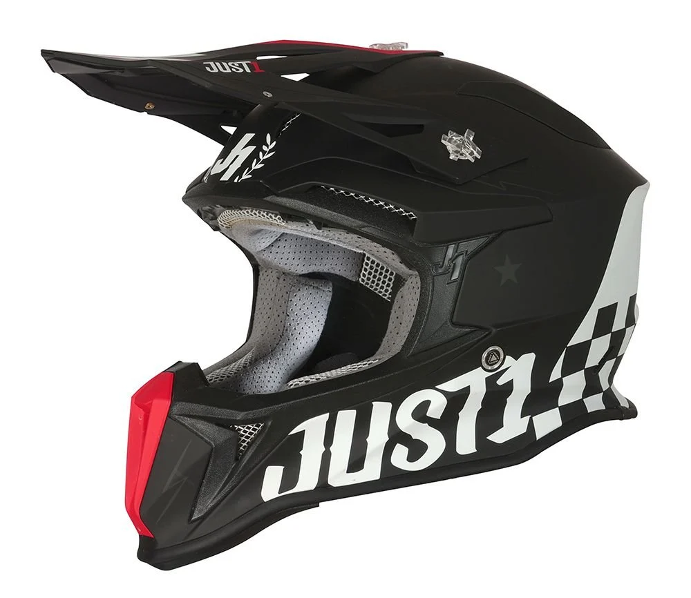 Just1 Casco Moto J18-F OLD SCHOOL BLACK
