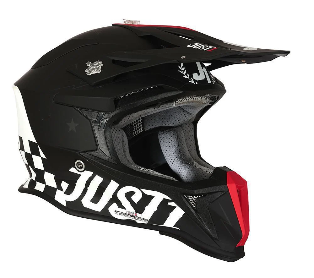 Just1 Casco Moto J18-F OLD SCHOOL BLACK
