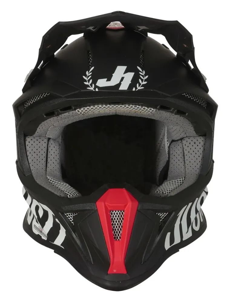 Just1 Casco Moto J18-F OLD SCHOOL BLACK