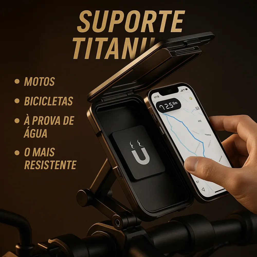 Suporte Celular Moto e Bike 360° Articulado À Prova D'água - AMZ