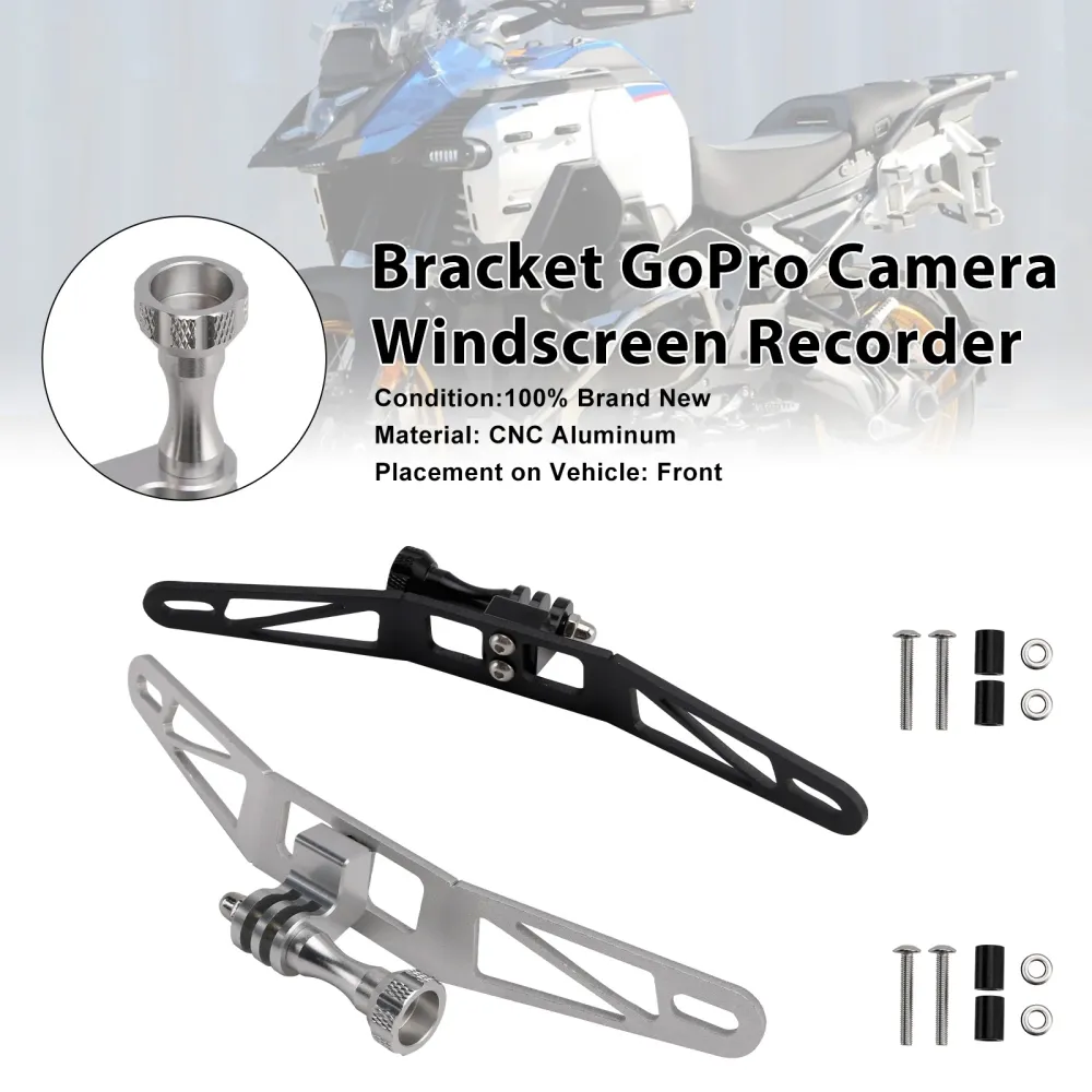 Bracket GoPro Camera Windscreen BMW R1300GS S1000XR F900XR F850GS Black