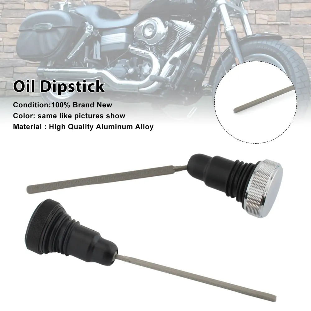0710-0153 Oil Dipstick Tank Cap Plug FXD Dyna 2006-2017 Black
