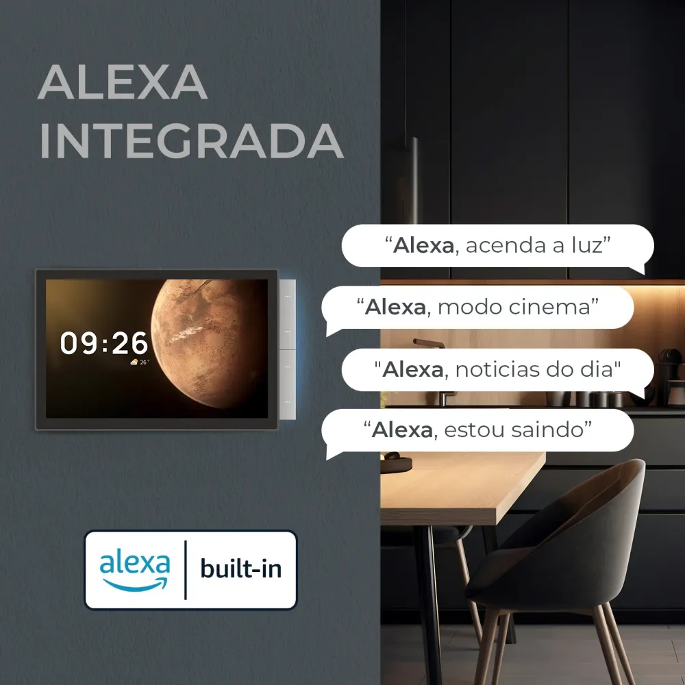 Painel Central Inteligente Wifi Zigbee Tuya Smart Life Alexa EKAZA