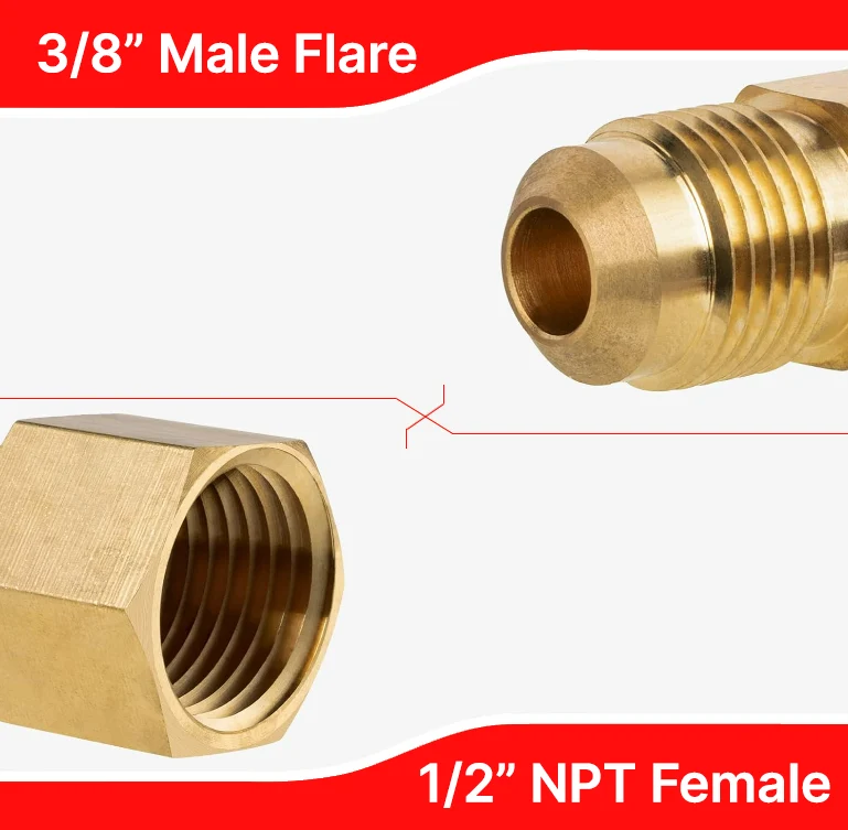 Adaptador de gás de chama brasileiro para conector de tubo