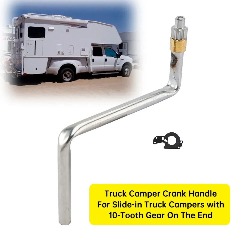 Camper de caminhão Crank Jank para campistas de caminhões deslizantes com engrenagem de 10 dentes no final