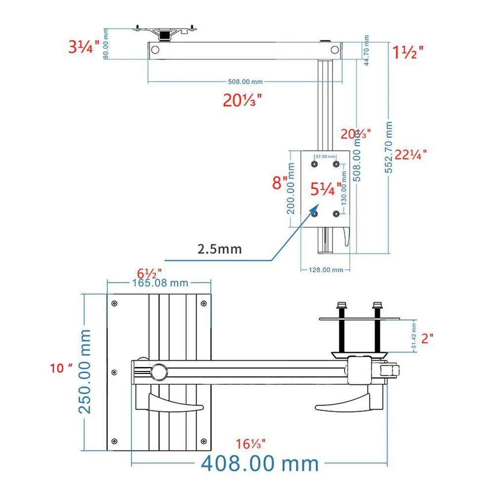 perna da mesa RV giro dobrável marinho e ajuste 360 graus Campervans Motorhome Table Pergui