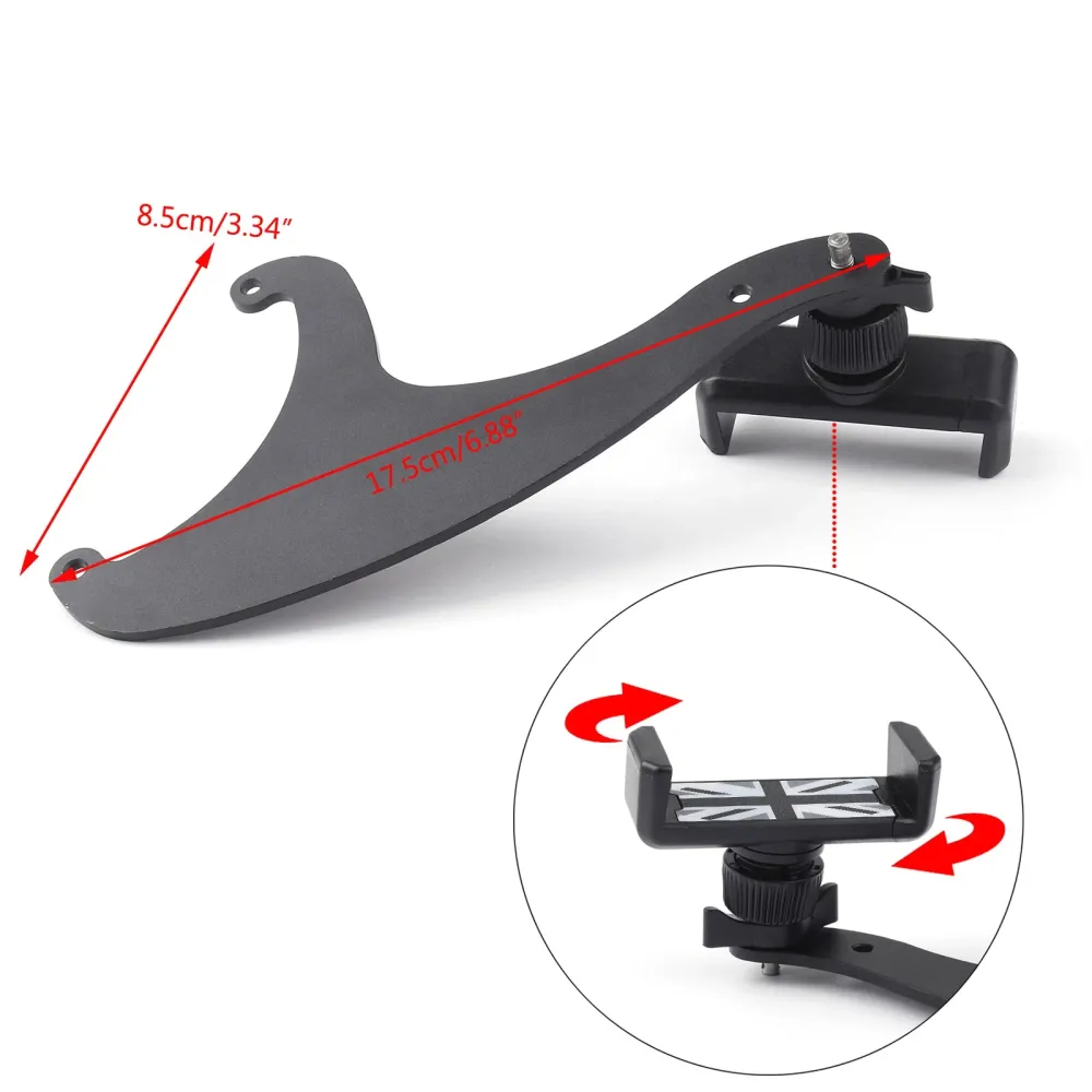 Mini Cooper F54 F55 F56 360 掳 ROTAÇÃO Phone Phone Mount Cradle Stand Stand