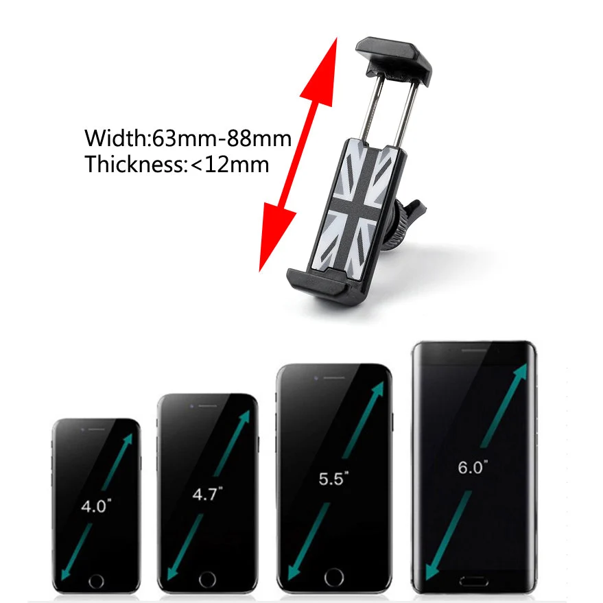 Mini Cooper F54 F55 F56 360 掳 ROTAÇÃO Phone Phone Mount Cradle Stand Stand